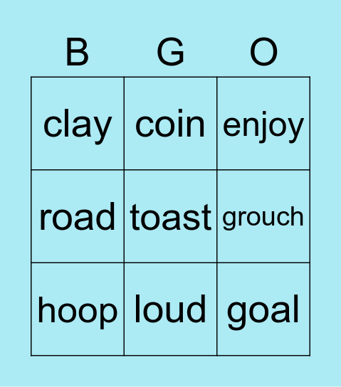 Vowel Digraph Bingo! Bingo Card