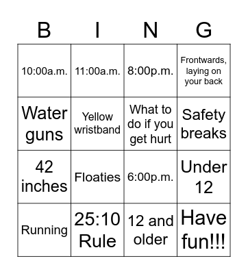 Meet the Beach Bingo! Bingo Card