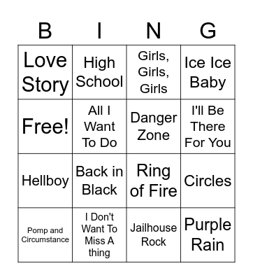 Emily's Graduation Mingo Bingo Card