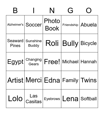 Merci Suarez Changes Gears Bingo Card