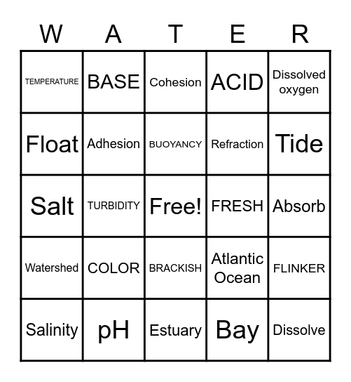 PLEASANT BAY BASICS Bingo Card