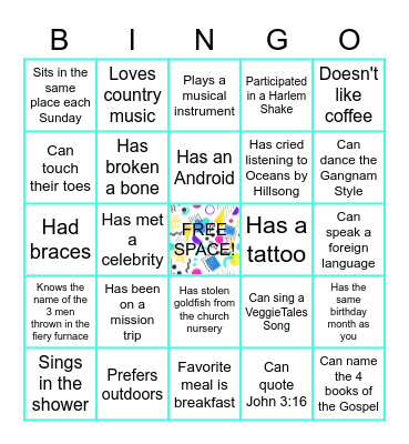 FIND SOMEONE WHO... Bingo Card