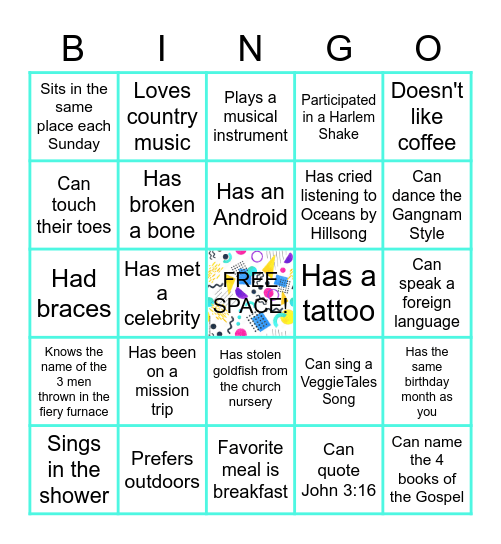 FIND SOMEONE WHO... Bingo Card