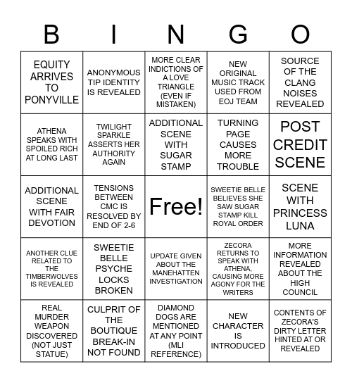 2-6 EOJ BINGO CARD Bingo Card