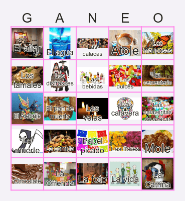 The Day of the Dead Bingo Card