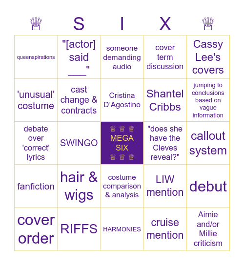 swingo bliss 2.0 Bingo Card