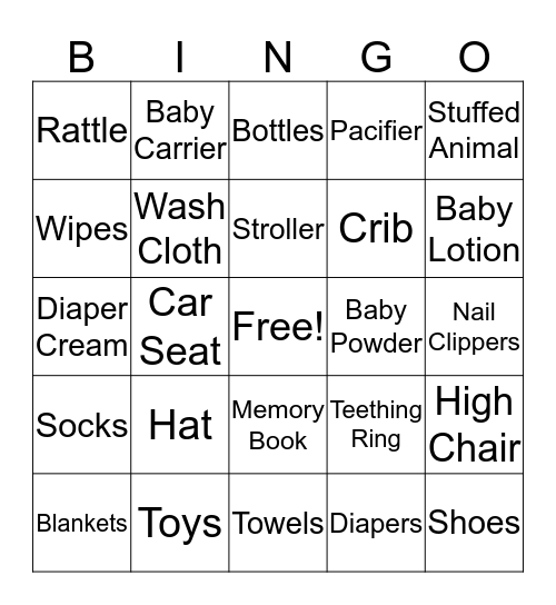 Baby Ana BINGO! Bingo Card