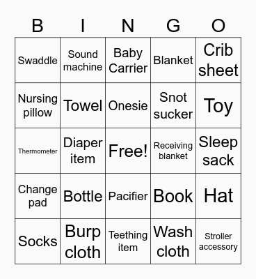 Gift Bingo! Bingo Card