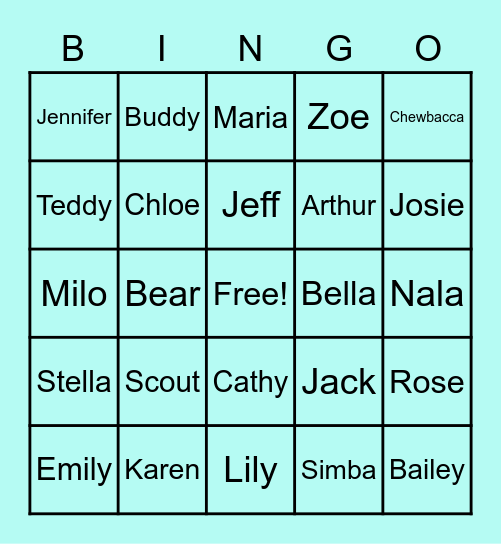DE Bingo Card