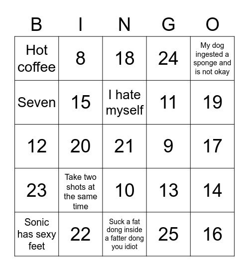 aw yea Bingo Card
