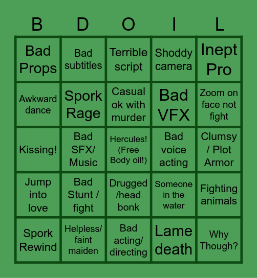 HERCULES BINGO Card