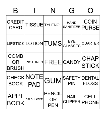 POCKET BOOK Bingo Card