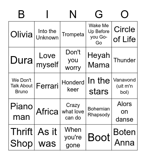 Zomerbingo 2022 Bingo Card