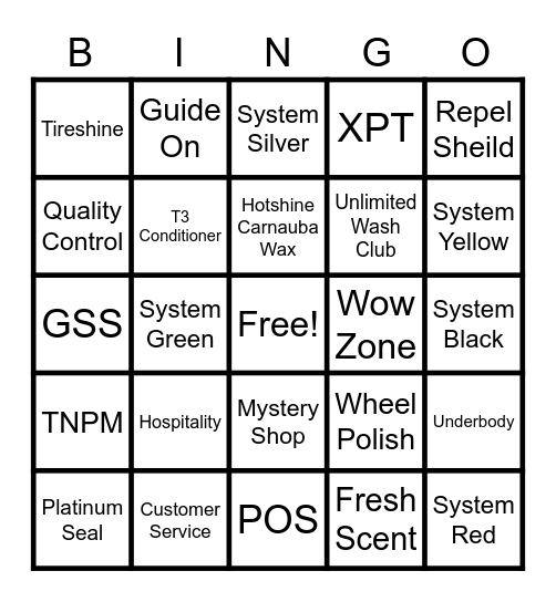 MJ Bingo Card