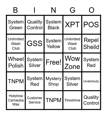 MJ Bingo Card