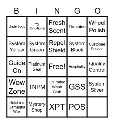 Toni Bingo Card