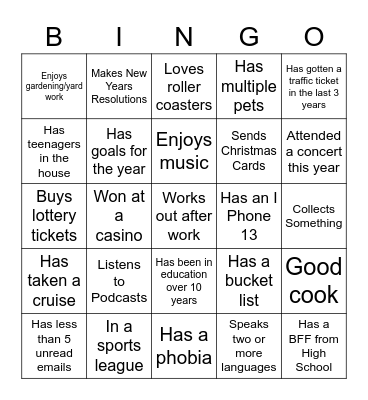 London ISD Admin Team Bingo Card