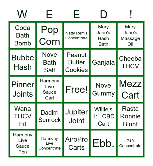 P.T. Bingo! Bingo Card