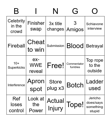 Forbidden Door Bingo Card