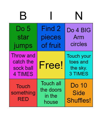 PE BINGO Card