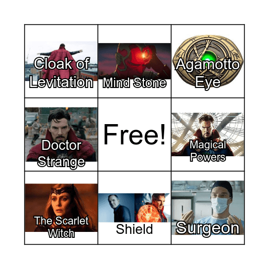 Doctor Strange Bingo Card