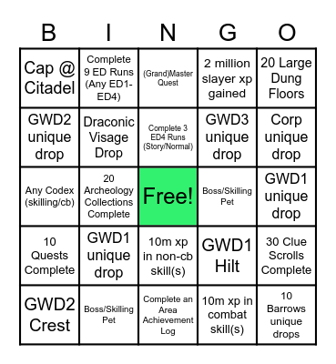 ETK July 2022 Event Bingo Card