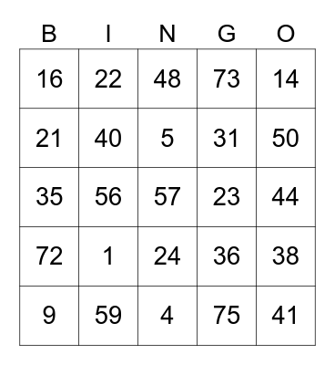 Steelcario's Bingo Card (Round 2) Bingo Card