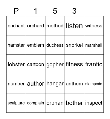 Purple 153 Bingo Card