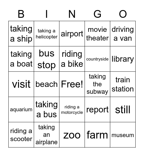 Unit 11-12 Bingo Card
