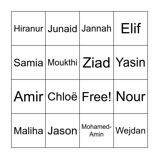 Bingo groep 3 Bingo Card