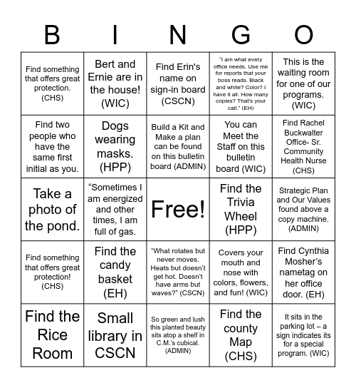 Green Street Meets Brown Road Bingo Card