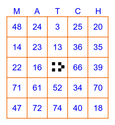 Bingo da match Bingo Card