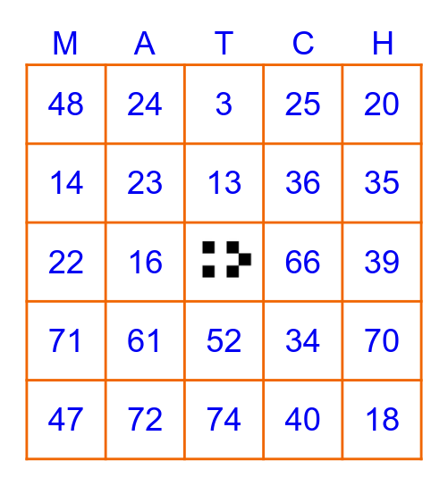 Bingo da match Bingo Card