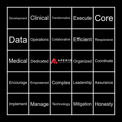 Aperio Bingo! Bingo Card