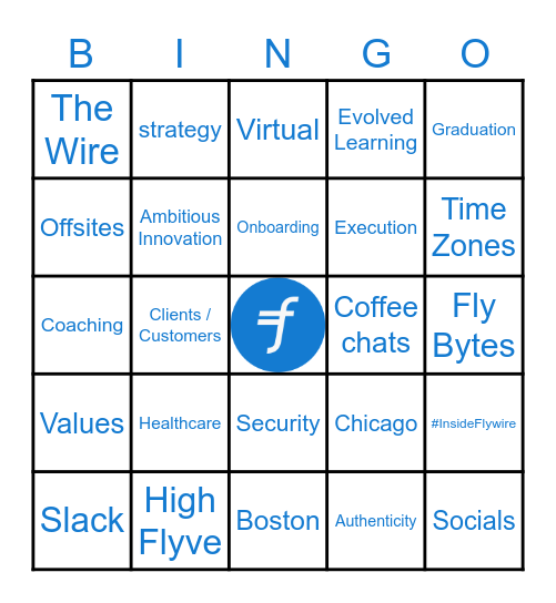 FlyBack Bingo Card