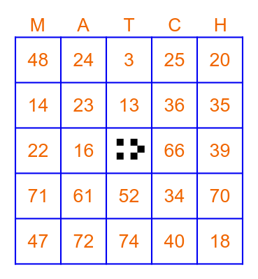 Bingo da match Bingo Card