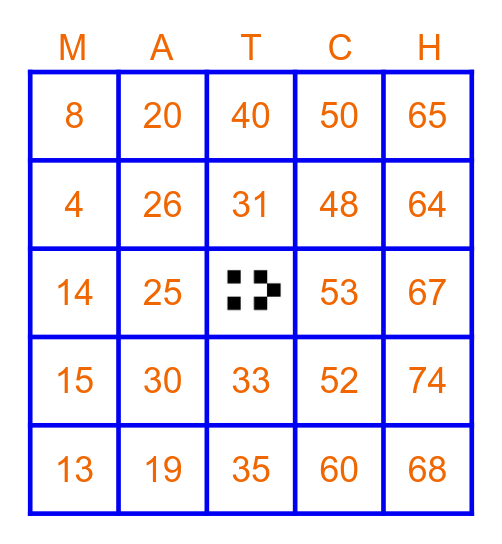 Bingo da match Bingo Card