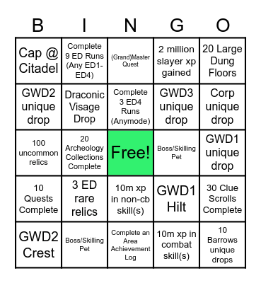 ETK July Bingo Card