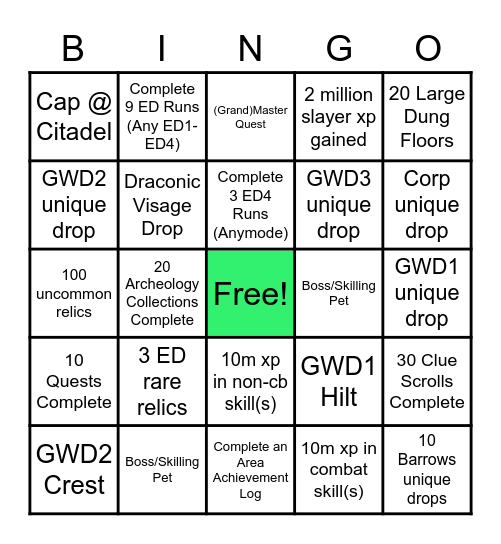 ETK July Bingo Card