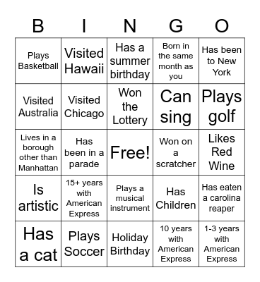 USSME Specialty Networking Bingo Card