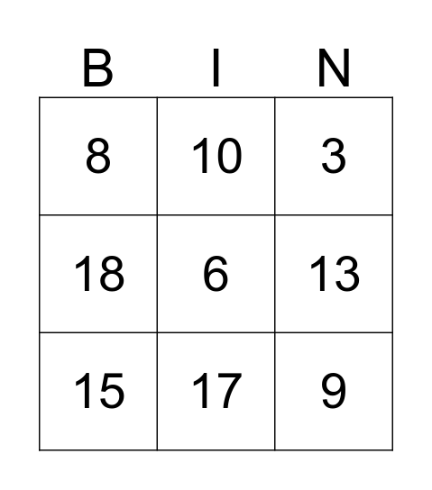 Phrasal Verbs Bingo Card