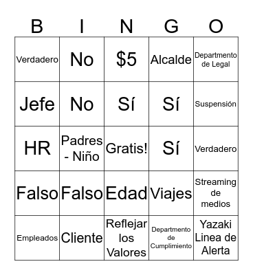 Compliance Bingo Game #2 Bingo Card
