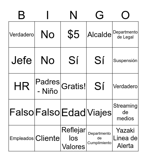 Compliance Bingo Game #2 Bingo Card