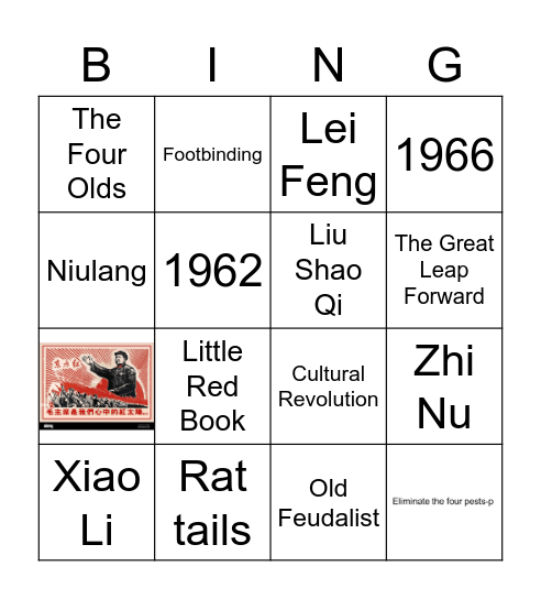 A Chinese life- Ch 1 & 2 Bingo Card