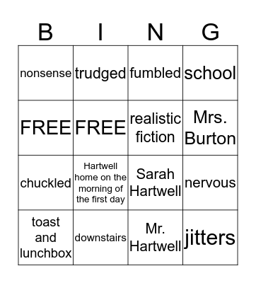 3.1.1 First Day Jitters Bingo Card