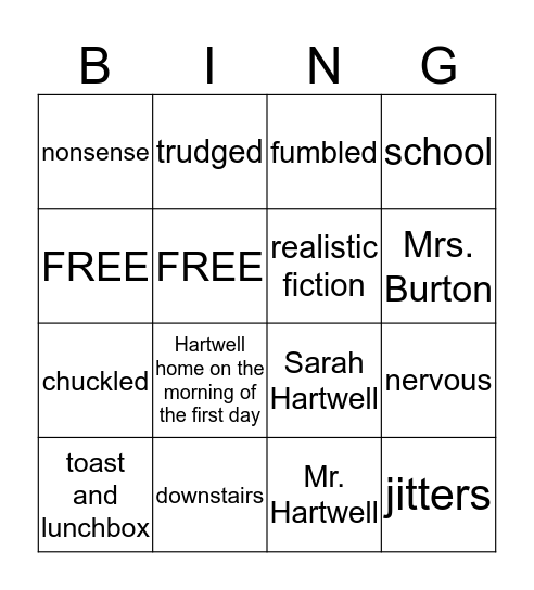 3.1.1 First Day Jitters Bingo Card