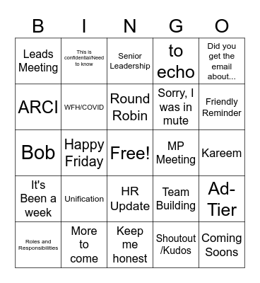 Programming Bingo Card