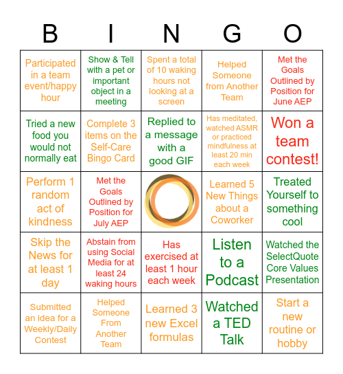 AEP 2023 Bingo Card