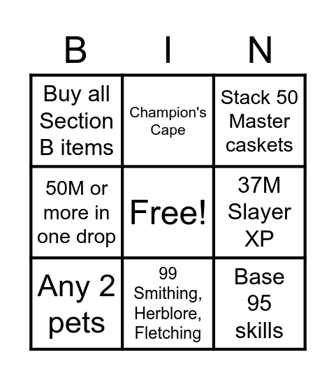 Step 5 Bingo Card