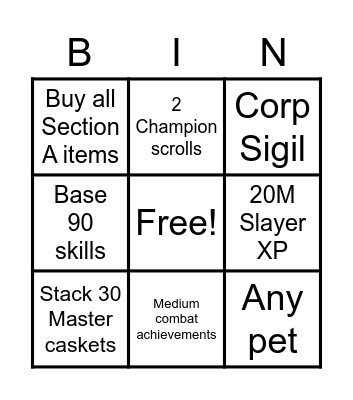 Step 3 Bingo Card